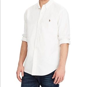 White Polo Ralph Lauren Oxford Button Down Shirt